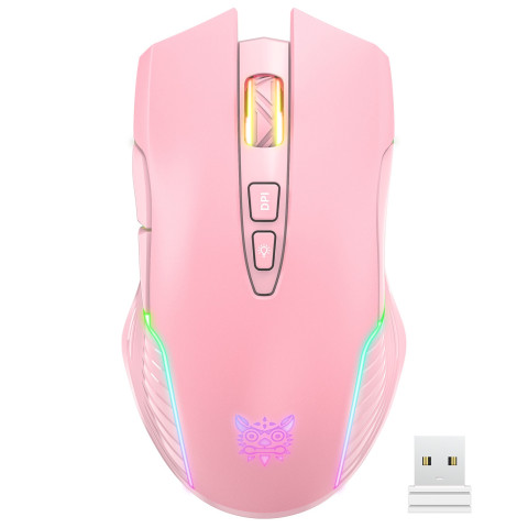 Onikuma CW905 2.4G Vezeték nélküli Gamer egér - Pink