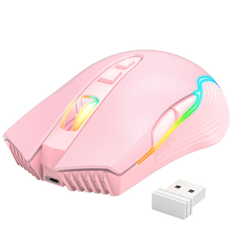 Onikuma CW905 2.4G Vezeték nélküli Gamer egér - Pink