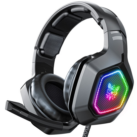 Onikuma K10 RGB Gamer Fejhallgató - Fekete