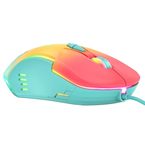 Onikuma CW902 Gamer Egér - Peach - Zöld