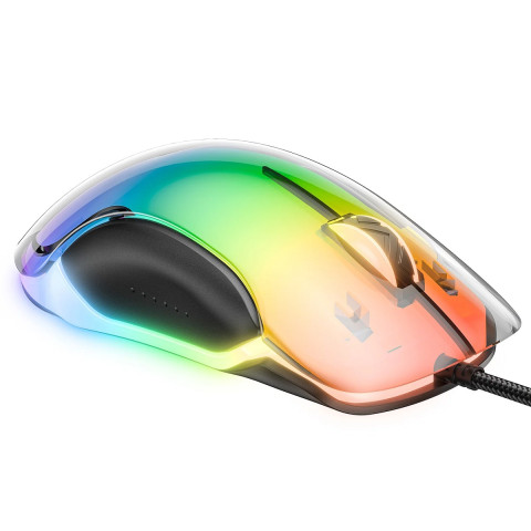 Onikuma CW925 RGB Átlátszó Gamer Egér - Színes