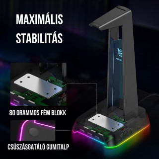 Onikuma ST-2 RGB Headset állvány - Fekete