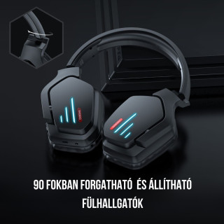 Onikuma B60 Vezeték nélküli Gamer headset - Fekete