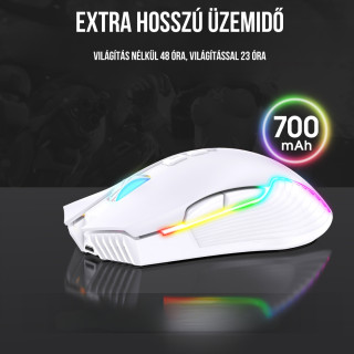 Onikuma CW905 2.4G Vezeték nélküli Gamer egér - Fehér