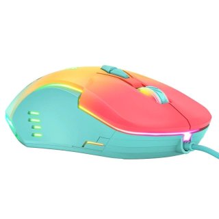 Onikuma CW902 Gamer Egér - Peach - Zöld