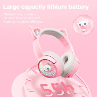 Onikuma B5 Vezeték nélküli Gamer headset - Pink - Cicafüles