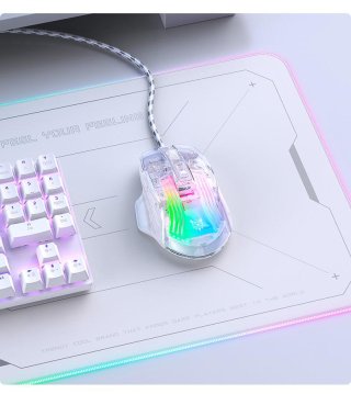 Onikuma CW923 RGB Átlátszó Gamer Egér