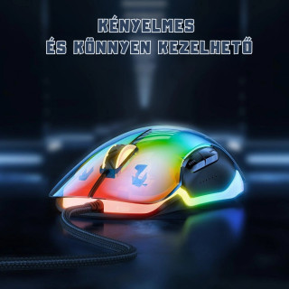 Onikuma CW925 RGB Átlátszó Gamer Egér - Színes