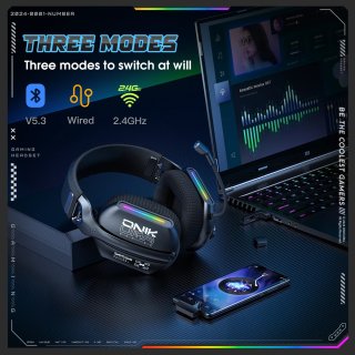 Onikuma GT808 Tri-Mode Vezeték Nélküli Gamer Headset