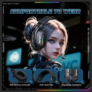 Onikuma GT808 Tri-Mode Vezeték Nélküli Gamer Headset