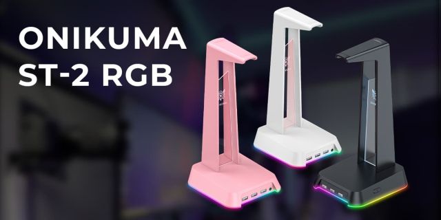 Onikuma ST-2 RGB Headset állvány - Fekete