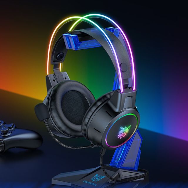 Onikuma ST-3 Headset állvány - Fekete-Piros