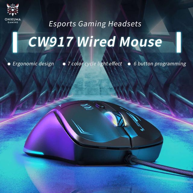 Onikuma CW917 RGB Gamer Egér