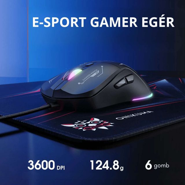 Onikuma CW917 RGB Gamer Egér