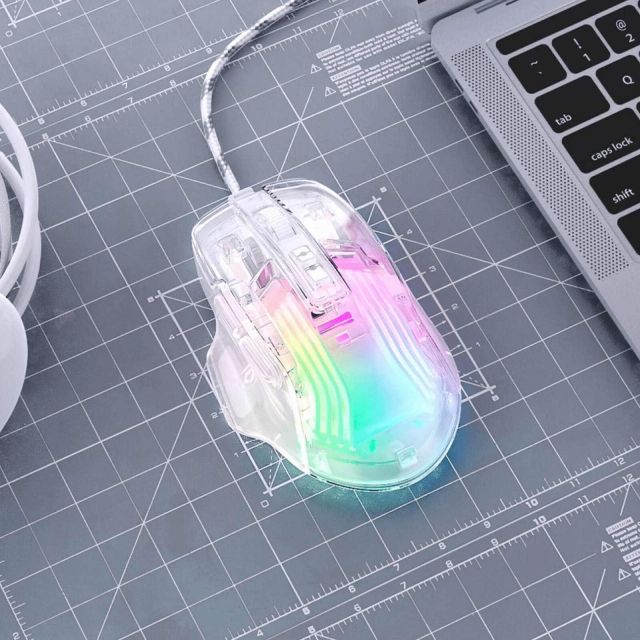 Onikuma CW923 RGB Átlátszó Gamer Egér