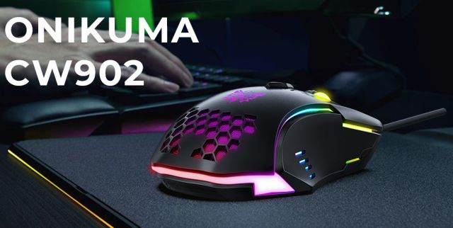 Onikuma CW902 Gamer Egér - Fekete