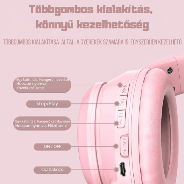 Onikuma B90 Vezeték Nélküli Gamer Headset - Cicafüles