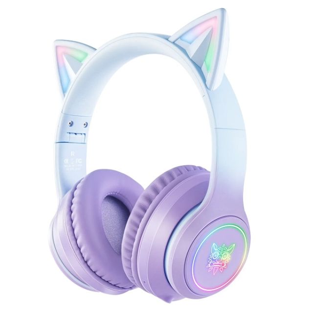 Onikuma B90 Vezeték nélküli Gaming headset - Lila - Cicafüles