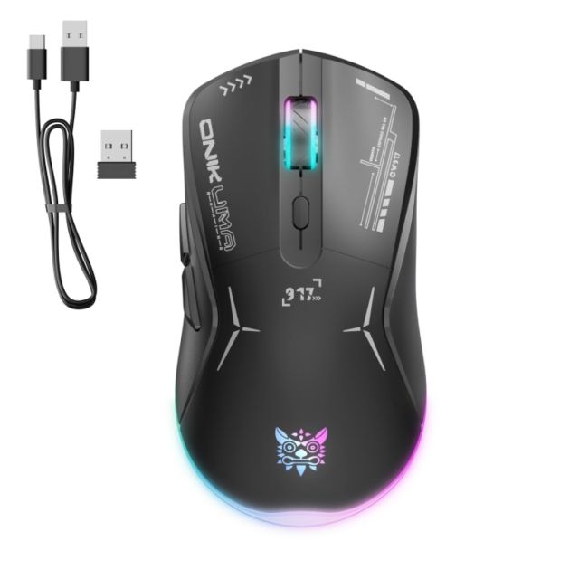 Onikuma CW917 Dual-Mode Vezeték Nélküli Gamer Egér - Fekete