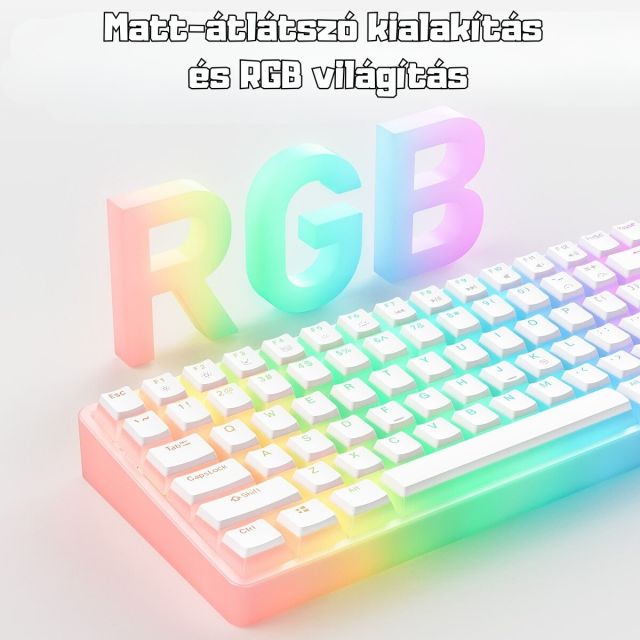 Onikuma G30 RGB Gamer Billentyűzet - Fehér