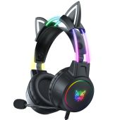 Onikuma X15 PRO Gamer Fejhallgató - Fekete - Cicafüles