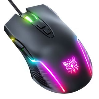 Onikuma CW905 Gamer Egér - Fekete, RGB, vezetékes