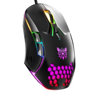 Onikuma CW902 Gamer Egér - Fekete, RGB, vezetékes