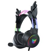 Onikuma X15 PRO Fekete Gamer Fejhallgató - Rénszarvasos