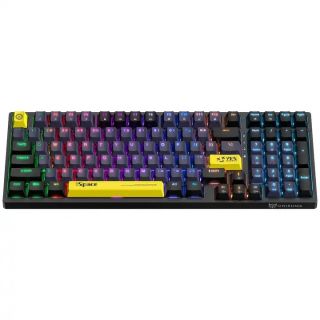 Onikuma G38 Gamer billentyűzet - Angol kiosztás, BROWN switch, RGB, Mechanikus, Normál, anti ghosting, vezetékes