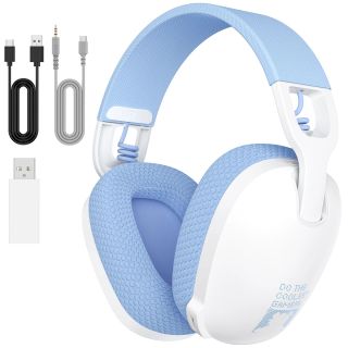 Onikuma B2 Vezeték Nélküli Bluetooth Gamer Fejhallgató, Virtual surround, Over-Ear, mikrofonos, 3.5mm jack, vezeték nélküli, wireless, bluetooth